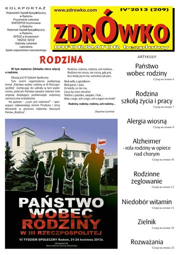 Okładka numeru 209, kwiecień 2013