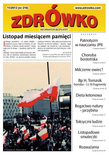 Okładka numeru 216, listopad 2013