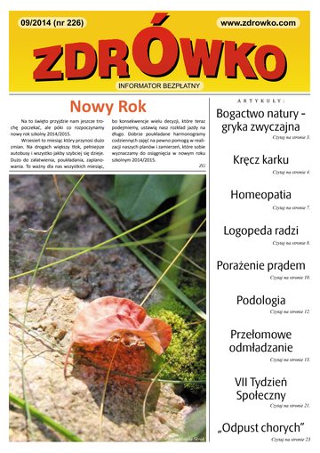 Okładka numeru 226, wrzesień 2014
