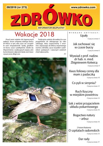 Okładka numeru 273, sierpień 2018