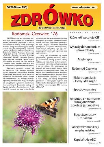 Okładka numeru 295, czerwiec 2020