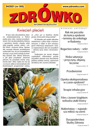 Okładka numeru 305, kwiecień 2021