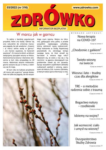 Okładka numeru 316, marzec 2022
