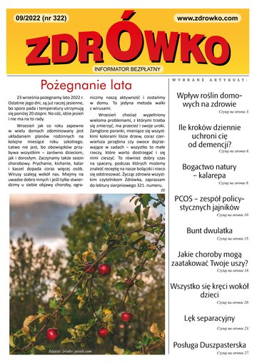 Okładka numeru 322, wrzesień 2022