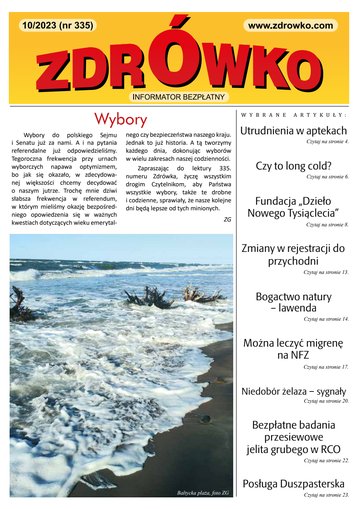 Okładka numeru 335, październik 2023
