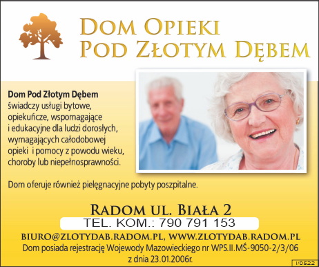 Ogłoszenie w dziale Opieka długoterminowa
