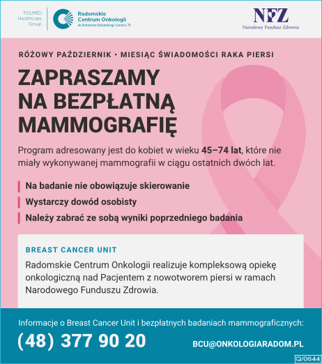 Ogłoszenie w dziale Onkologia
