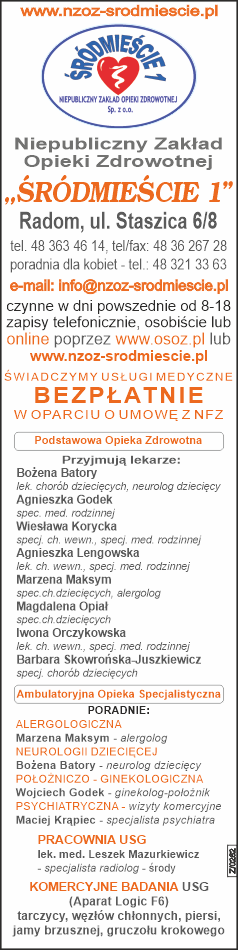 Ogłoszenie w dziale NZOZ